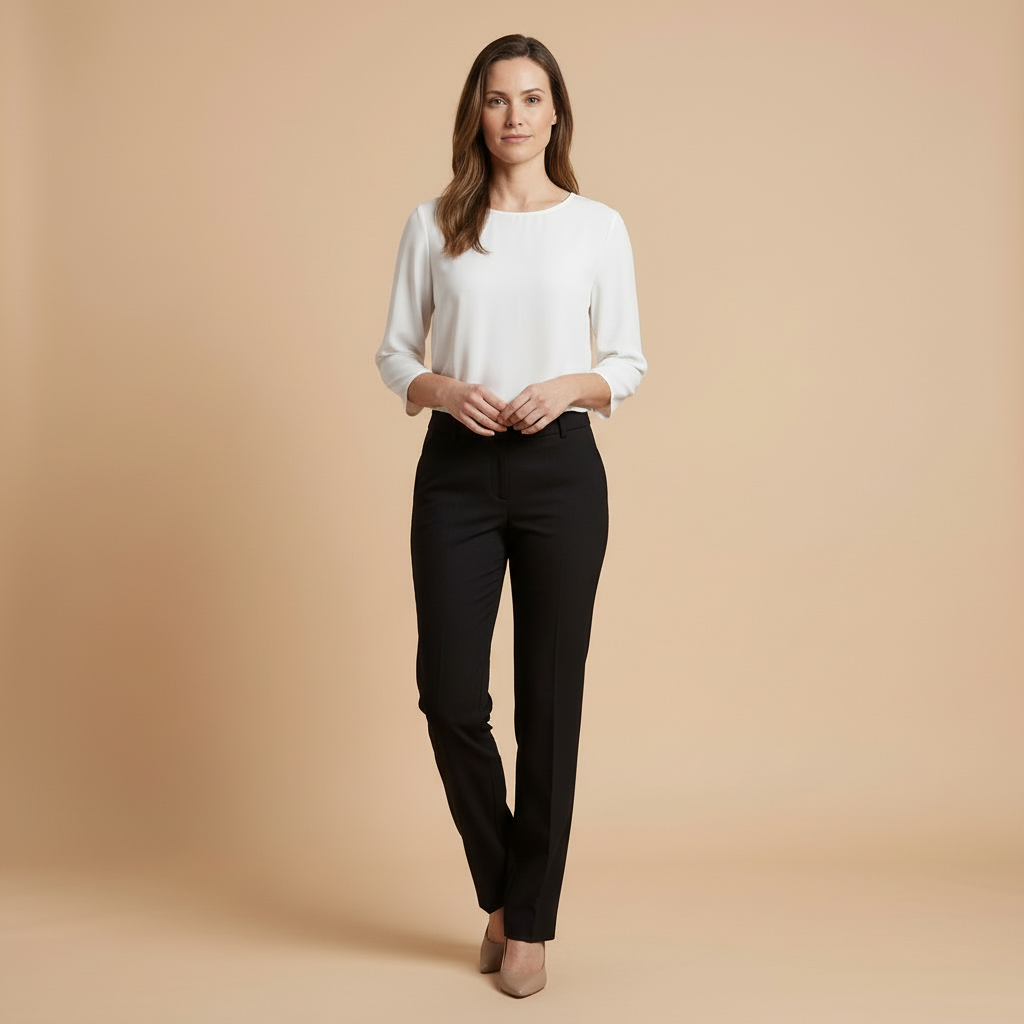 Siena – Klasyczne Spodnie o Prostych Nogawkach