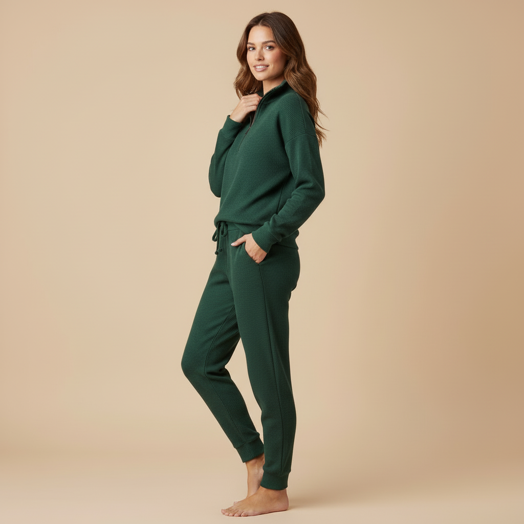 Nova – Zestaw Lounge Bluza z Półzamkiem i Joggersy