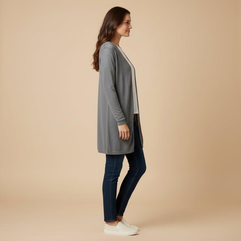 Serena – Lekki Kardigan z Długim Rękawem