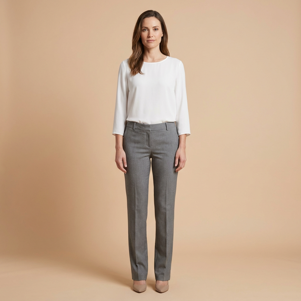 Siena – Klasyczne Spodnie o Prostych Nogawkach