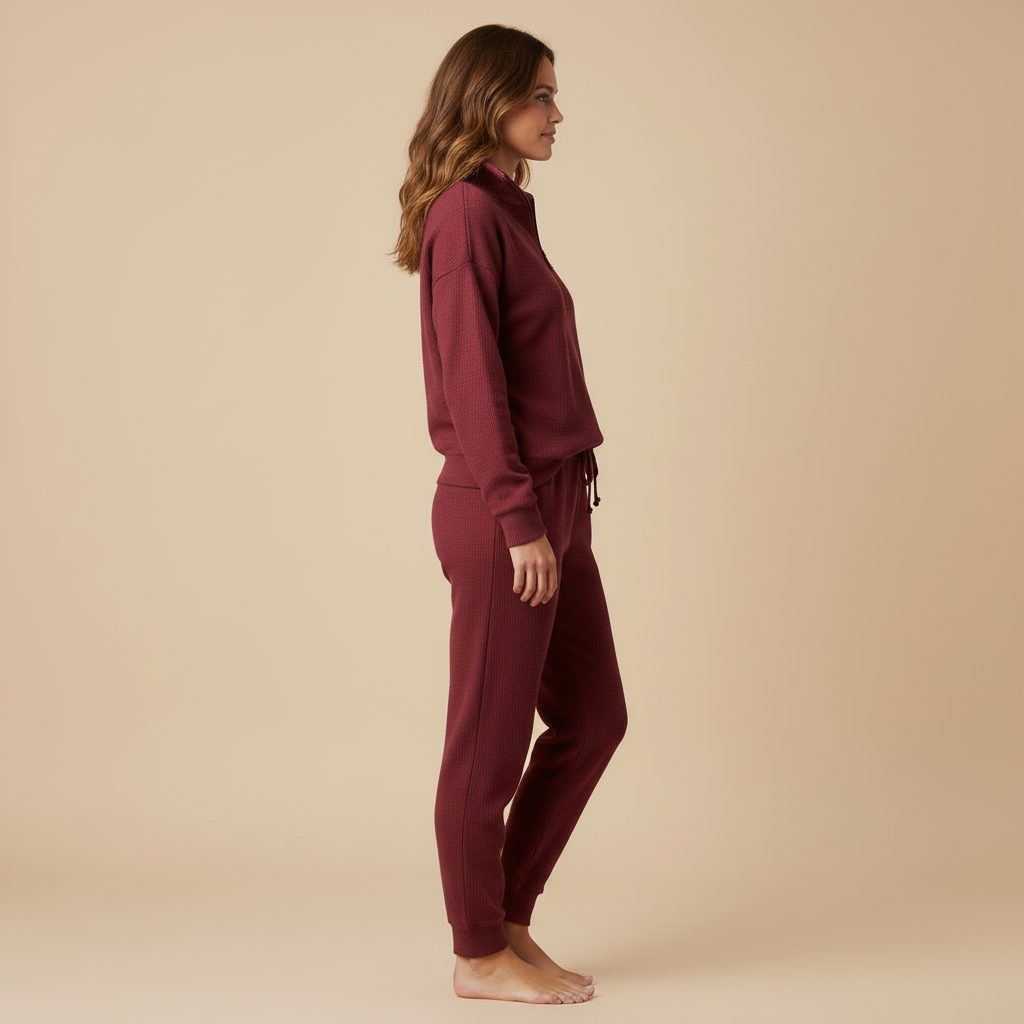 Nova – Zestaw Lounge Bluza z Półzamkiem i Joggersy