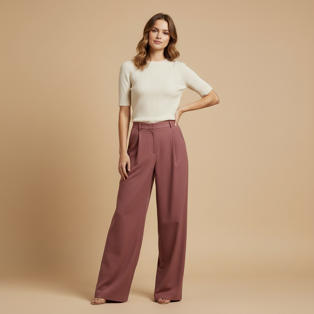 Riva – Spodnie z Szeroką Nogawką