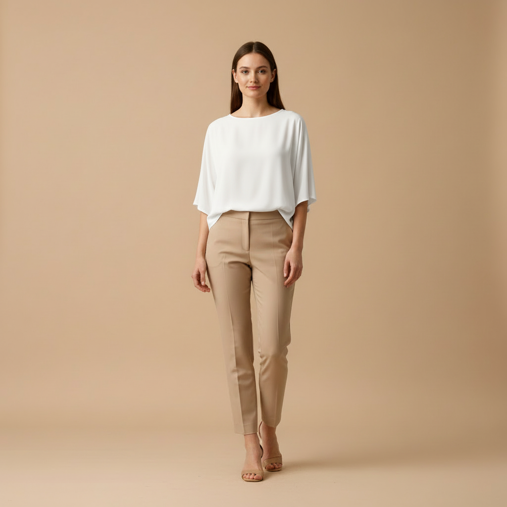 Lyra – Dopasowane Spodnie o Długości do Kostki