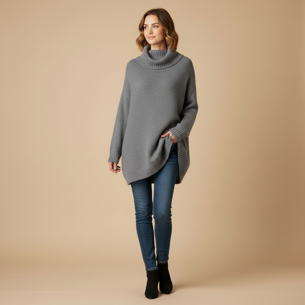 Isolde – Oversize’owy Sweter z Golfem