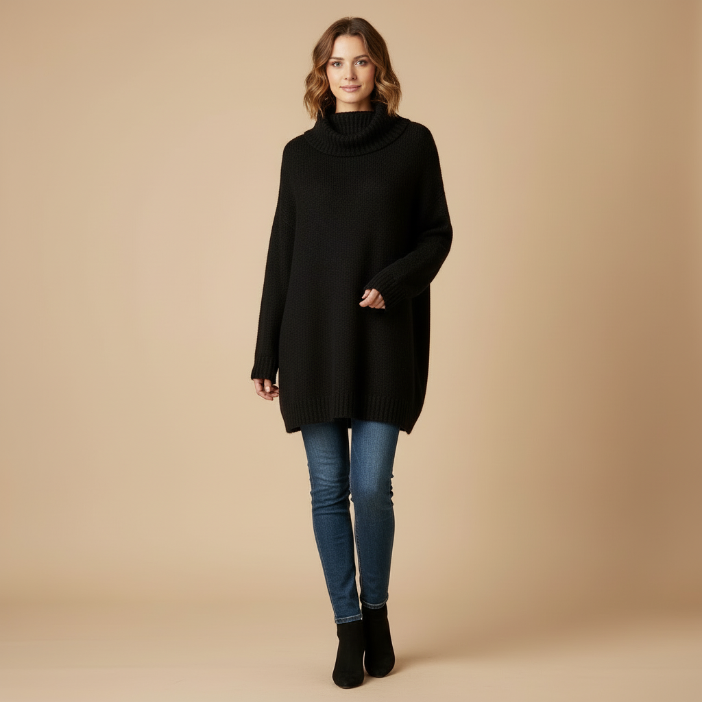 Isolde – Oversize’owy Sweter z Golfem