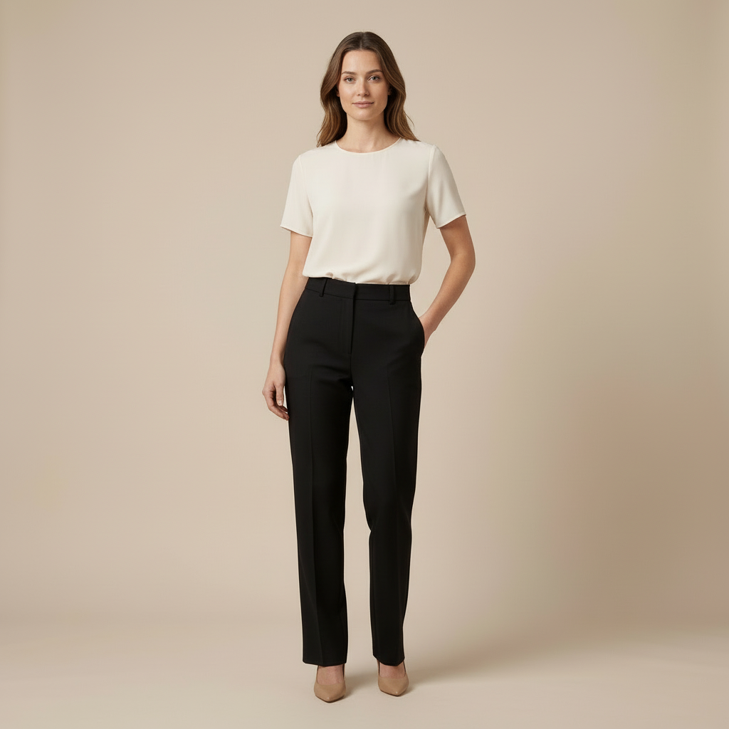 Mika – Spodnie z Wysokim Stanem o Eleganckim Kroju